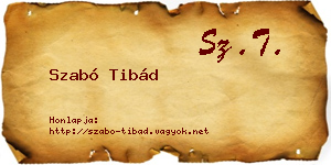 Szabó Tibád névjegykártya
